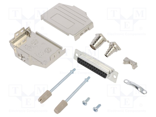 D-Sub; PIN: 25; female; shielded,metalized; straight; soldering