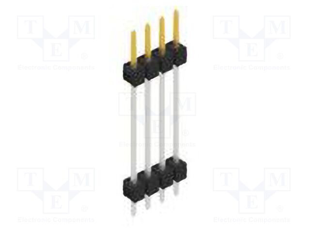 Connector: pin strips; pin header; male; PIN: 4; 2.54mm; THT; 1x4
