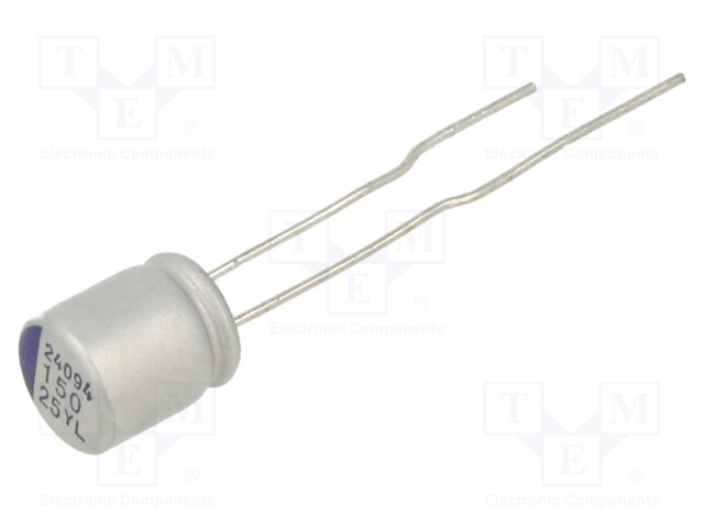 Capacitor: hybrid; THT; -55÷125°C; Body dim: Ø6.3x7.5mm; 150uF