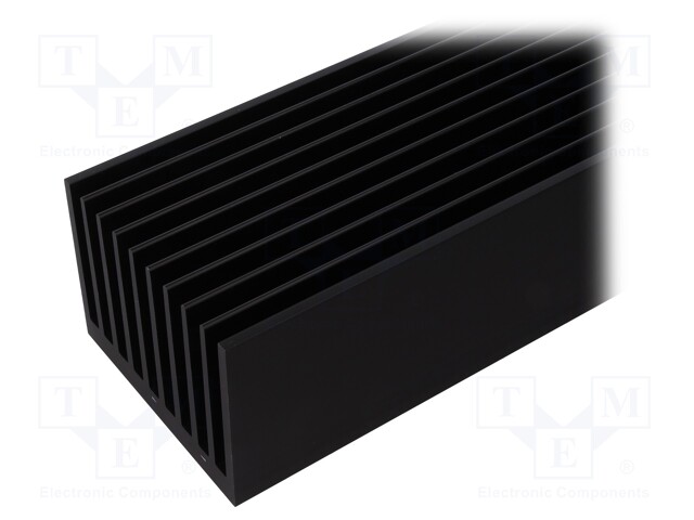 Heatsink: extruded; grilled; black; L: 1000mm; W: 95mm; H: 70mm