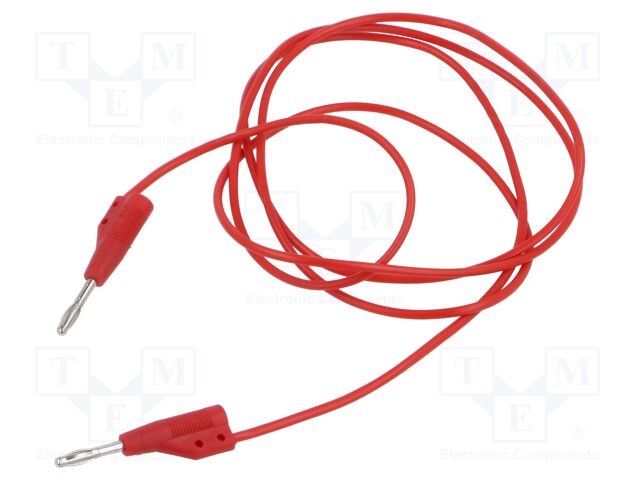 Test lead; 60VDC; 30VAC; 6A; banana plug with axial socket 2mm