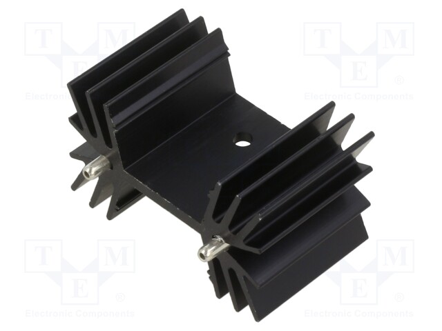 Heatsink: extruded; grilled; black; L: 25.4mm; W: 42mm; H: 25.4mm