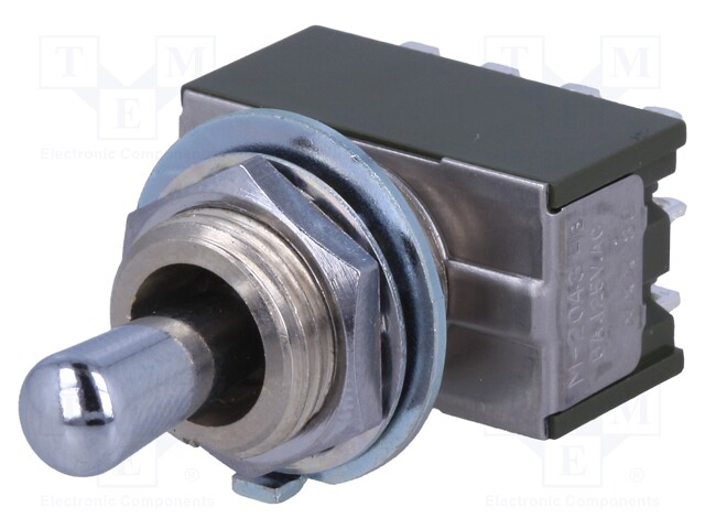 Switch: toggle; Pos: 3; DP3T; ON-OFF-ON; 1A/125VAC; -30÷85°C; 11.5mm