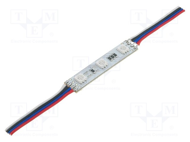 Module: LED; Colour: RGB; 0.72W; 12VDC; 120°; No.of diodes: 3