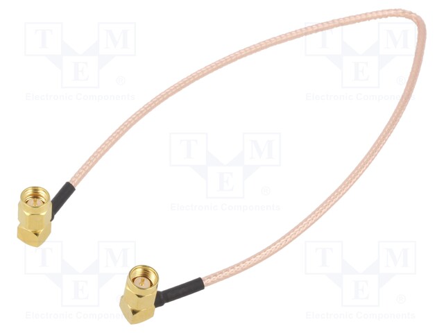 Cable; 50Ω; 0.3m; SMA plug,both sides; shielded; -65÷150°C; 12"