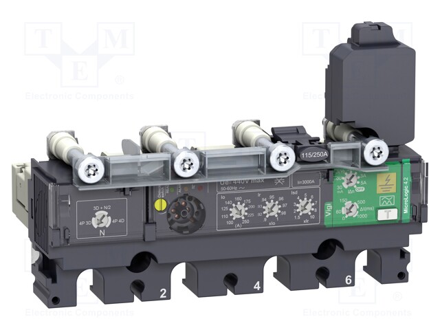 Electronic trip unit; Poles: 4; 160A; NSX; IP40; -25÷70°C; 690VAC
