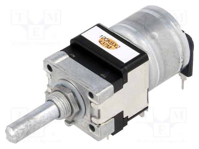 Potentiometer: shaft; 50mW; 100kΩ; ±20%; 300°; for PCB; linear