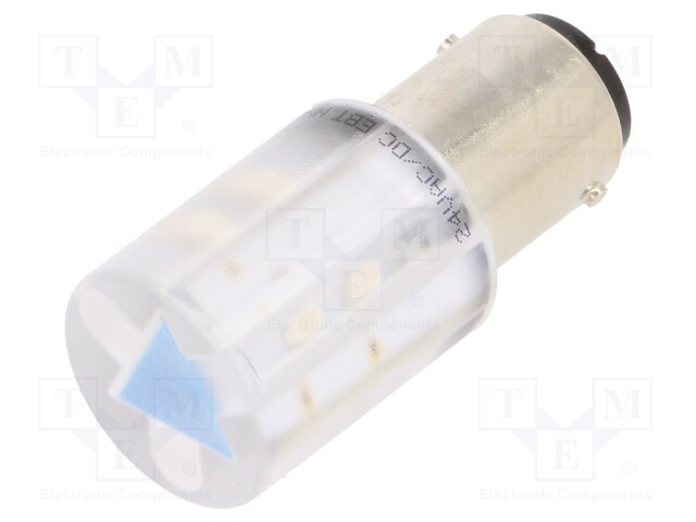Indicator: LED; BA15D,T20; blue; plastic; 24VAC; 24VDC; -20÷60°C
