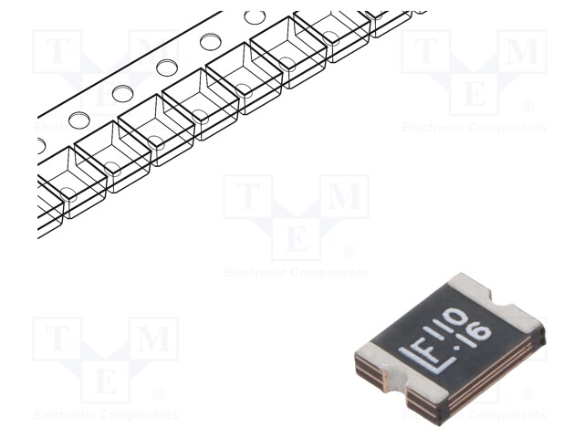 Fuse: PTC polymer; 1.1A; 16VDC; SMD; 1812L