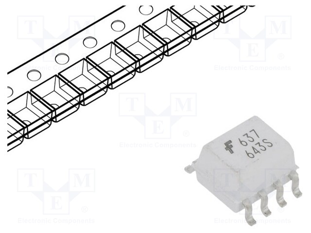 Optocoupler; SMD; Channels: 2; Out: logic; 3.75kV; 10Mbps; SO8