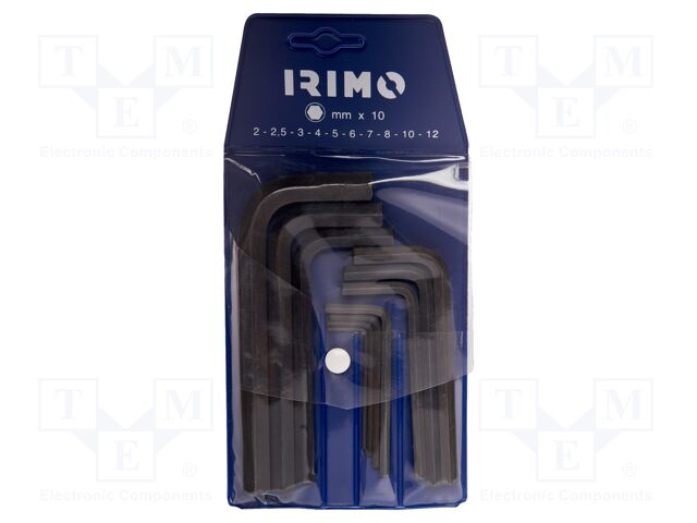 Wrenches set; hex key; steel; 11pcs.