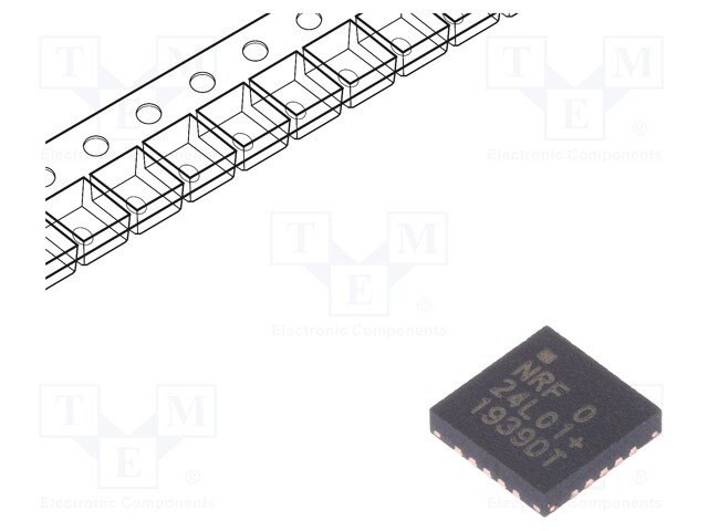 RF transceiver; QFN20; 3.3VDC; 18dBm; Channels: 126; 2Mbps; RF