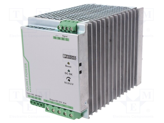 Power supply: switched-mode; 960W; 24VDC; 18÷29.5VDC; 40A; IP20