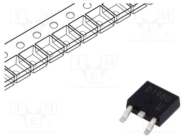 Transistor: NPN; bipolar; Darlington; 100V; 2A; 1W; SC63