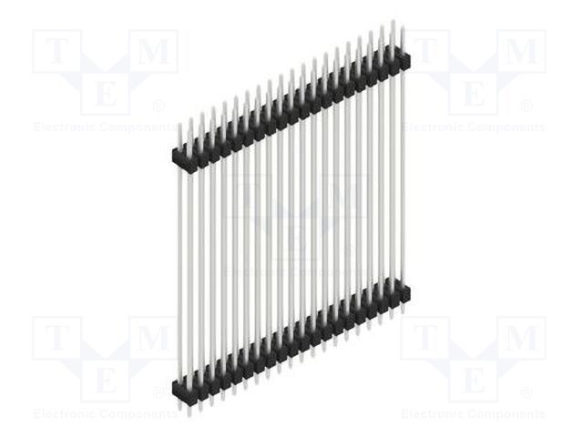 Connector: pin strips; pin header; male; PIN: 40; 2.54mm; THT; 2x20