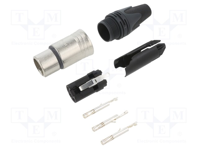 CABLE CON. FEMALE 3POLE CRIMP