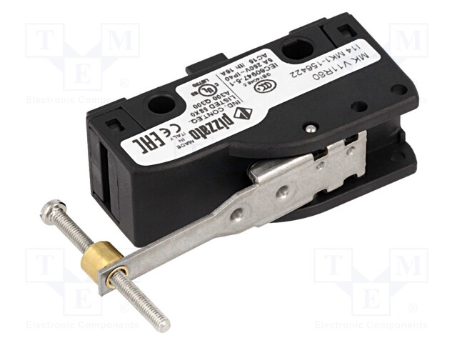 Microswitch SNAP ACTION; with lever,with pin; SPDT; 6A/250VAC