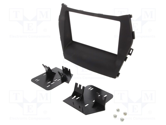 Radio mounting frame; Hyundai; 2 DIN; matt black