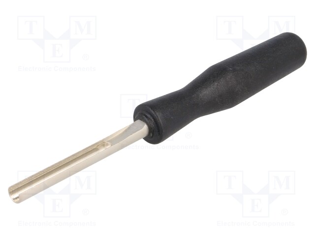 Tool: for demounting of terminals; terminals