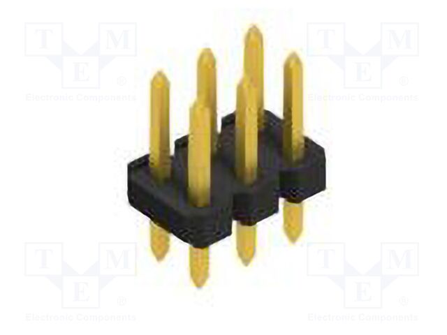 Connector: pin strips; pin header; male; PIN: 6; 2.54mm; THT; 2x3