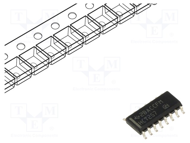 IC: digital; 2 to 1 line,multiplexer,data selector; Ch: 4; SMD