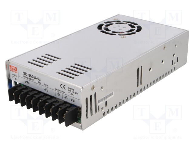 Converter: DC/DC; 350.4W; Uin: 19÷36V; Uout: 48VDC; Iout: 7.3A; 1100g