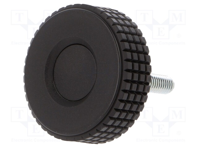 Knob; Ø: 39.5mm; Ext.thread: M6; 30mm; H: 26.5mm; technopolymer (PP)