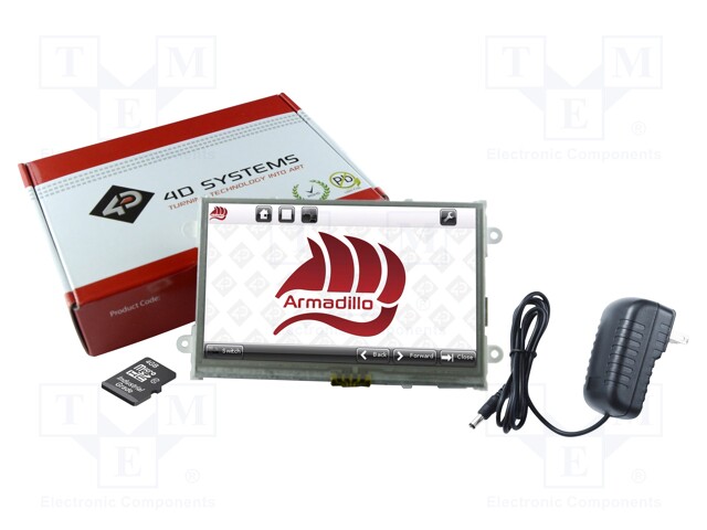 Dev.kit: with display; TFT; 4.3"; 480x272; Display: graphical