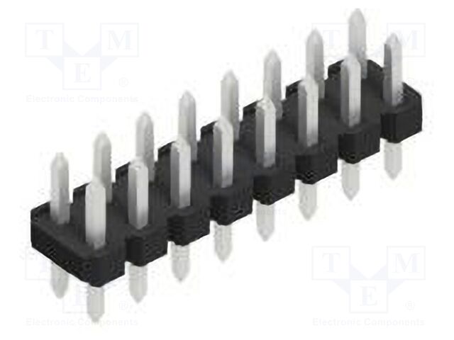Connector: pin strips; pin header; male; PIN: 16; 2.54mm; THT; 2x8