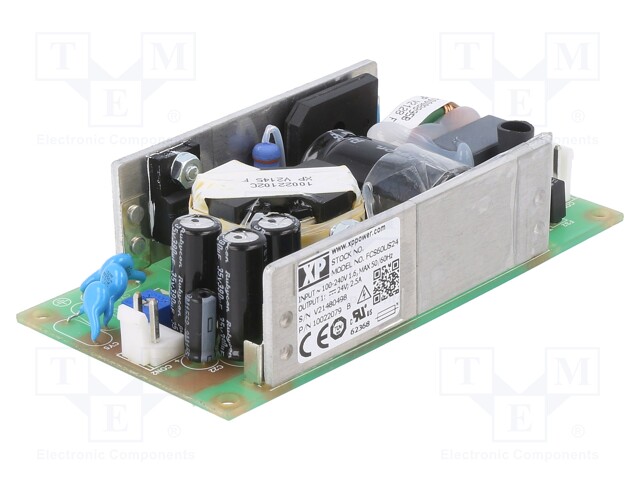 Power supply: switched-mode; 60W; 80÷264VAC; OUT: 1; 24VDC; 2.5A