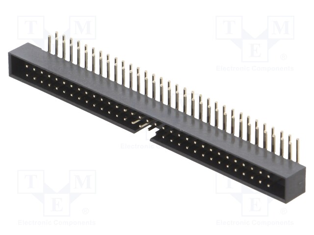 Socket; IDC; male; PIN: 64; angled 90°; THT; gold flash; 2mm
