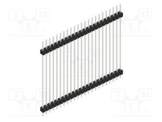 Connector: pin strips; pin header; male; PIN: 23; 2.54mm; THT; 1x23