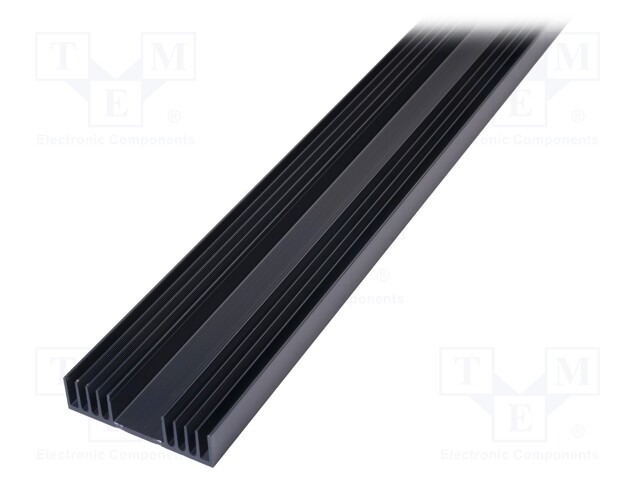 Heatsink: extruded; grilled; black; L: 1000mm; W: 97mm; H: 25mm