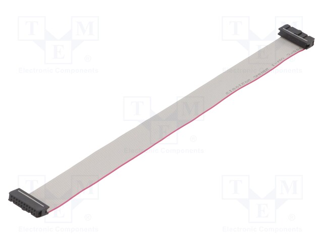 Ribbon cable with IDC connectors; 20x28AWG; Cable ph: 1.27mm