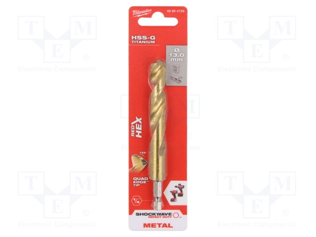 Drill bit; for metal,impact; Ø: 13mm