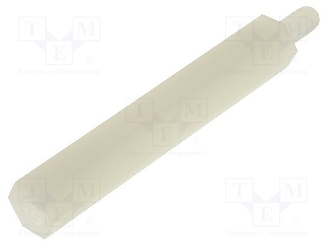 Screwed spacer sleeve; hexagonal; polyamide; M3; M3; 35mm