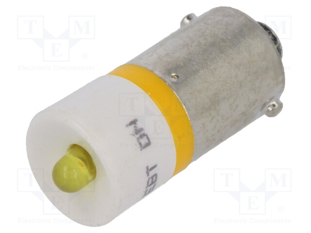 LED lamp; yellow; BA9S; 230VAC
