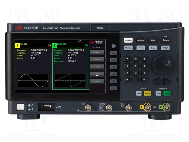 Generator: arbitrary, function; 20MHz; LCD 7"; Channels: 2