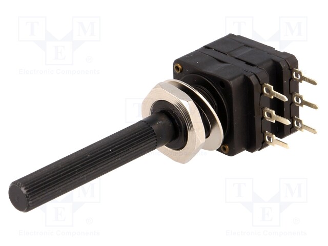 Potentiometer: shaft; single turn; 10kΩ; 200mW; THT; 6mm; plastic