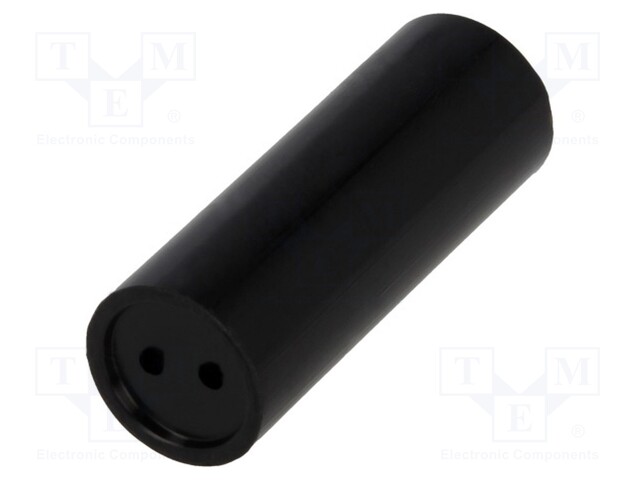 Spacer sleeve; LED; Øout: 7.5mm; ØLED: 5mm; L: 19mm; black