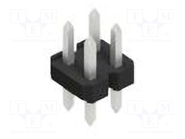 Connector: pin strips; pin header; male; PIN: 4; 2.54mm; THT; 2x2
