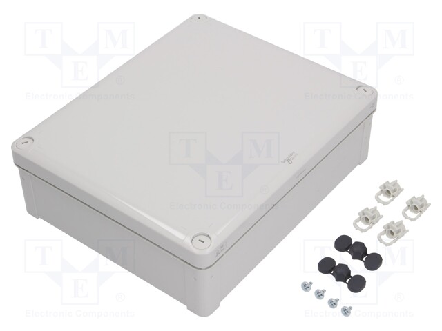 Enclosure: multipurpose; X: 241mm; Y: 291mm; Z: 88mm; polycarbonate