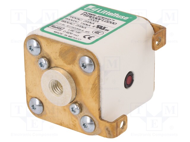 Fuse: fuse; ultra rapid; 200A; 690VAC; 600VDC; ceramic,industrial