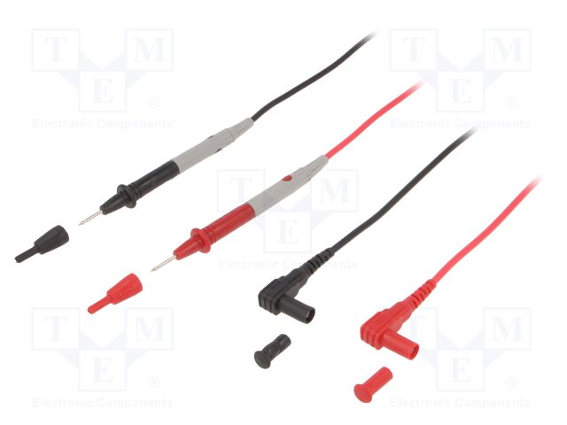 Set of test leads; Inom: 10A; Len: 0.67m; test leads x2; 0÷70°C