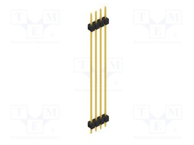 Connector: pin strips; pin header; male; PIN: 4; 2.54mm; THT; 1x4