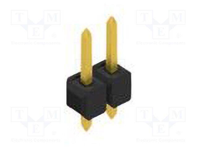 Connector: pin strips; pin header; male; PIN: 2; 2.54mm; THT; 1x2