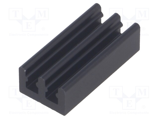 Heatsink: extruded; black; L: 21mm; W: 10mm; H: 6mm; aluminium
