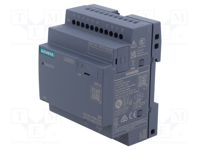 Programmable relay; 10A; IN: 8; Analog in: 0; Analog.out: 0; OUT: 4