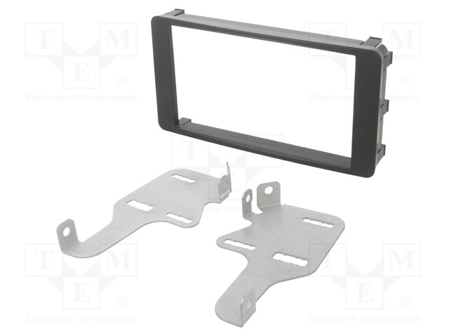 Radio mounting frame; Mitsubishi; 2 DIN; black