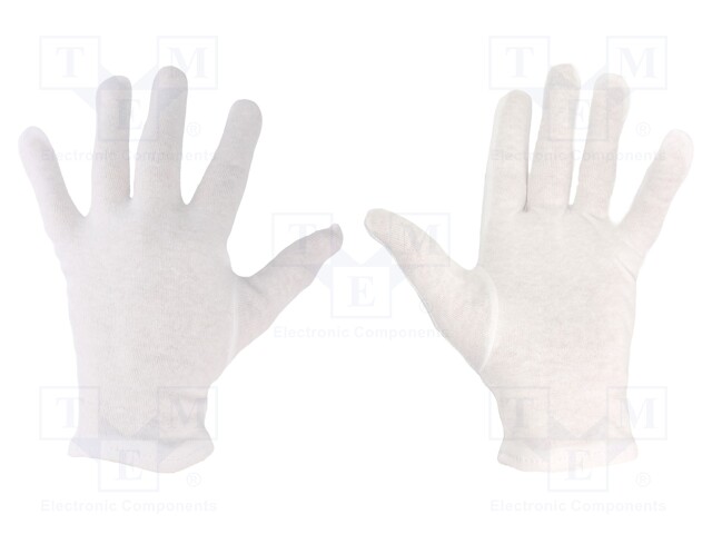 Protective gloves; ESD; M; Features: Breathable fabric; cotton